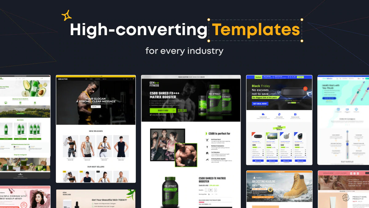 GemPages Landing Page Builder Speed Store design apps in Shopify