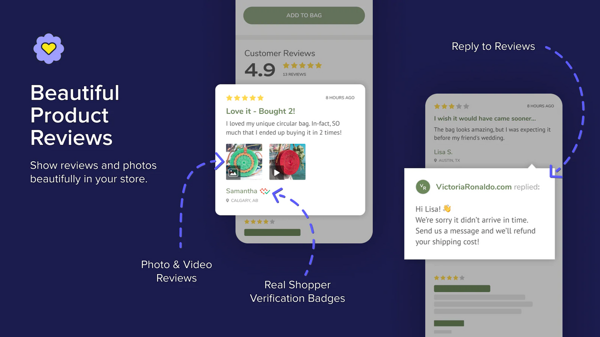 Fera Product Reviews App Store design apps in Shopify