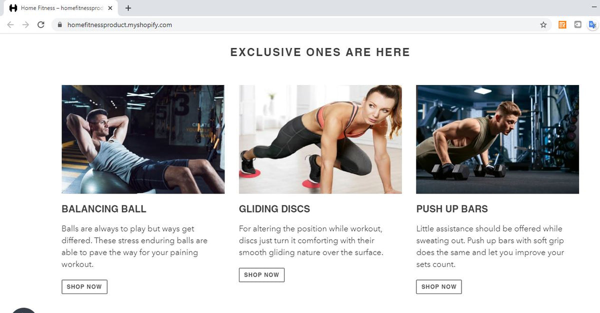 Home Fitness Store For Sale