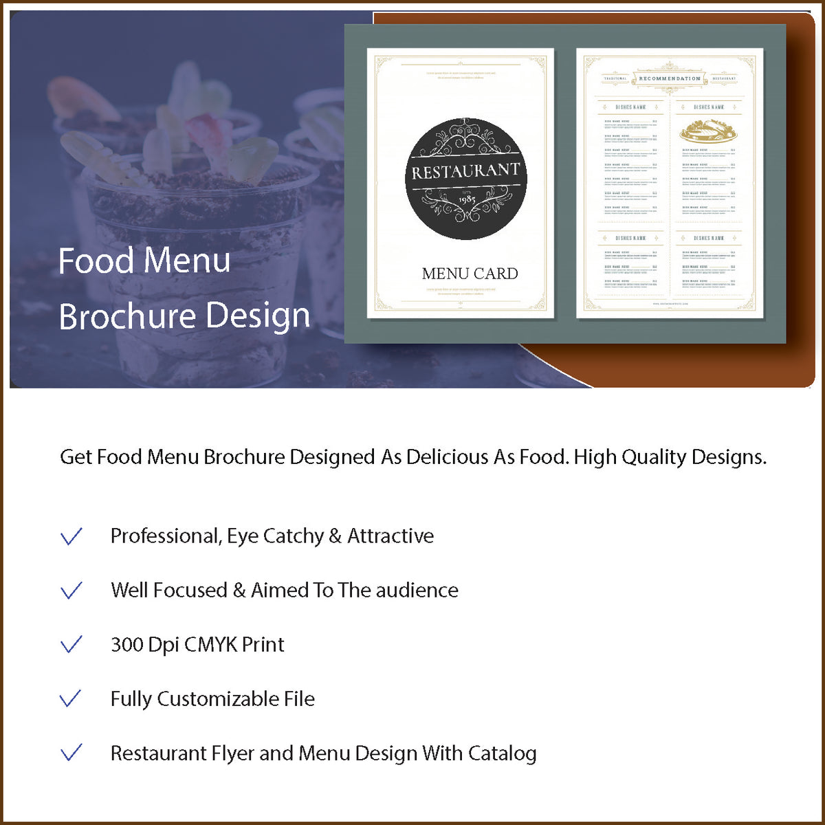 Food Menu Brochure Design