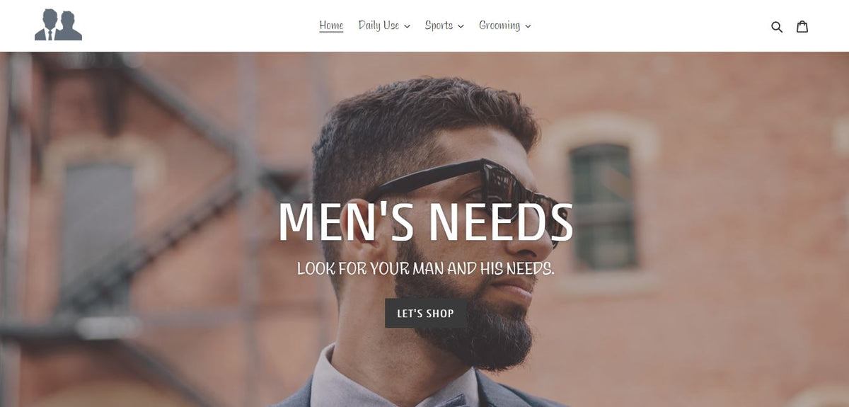 Men's Accessories E commerce Website For Sale